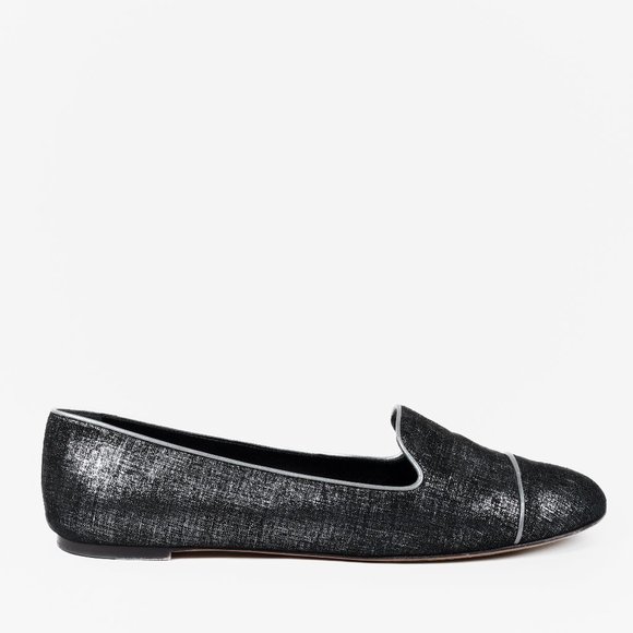 Gianvito Rossi Metallic Suede Loafers - Picture 1 of 10